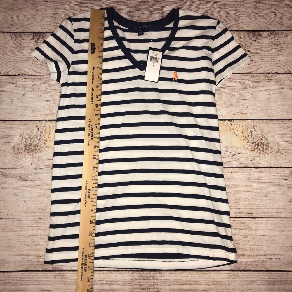 SOLD Ralph Lauren NWT blue label stripes small top - Picture 2 of 5